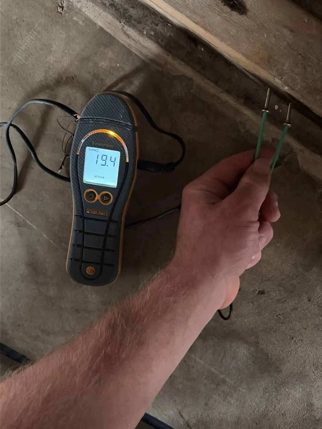 Documented moisture readings in Warren County, IN